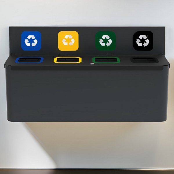 Stacja naścięnna do segregacji EKO WALL STATION czterokomorowa ( 4x35l )