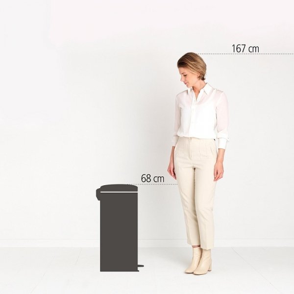 Kosz pedałowy NEWICON 30L Matt Steel