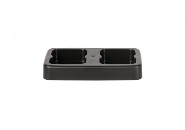 Kosz FLAP BIN 53L czarny / pokrywa zielona / szkło 