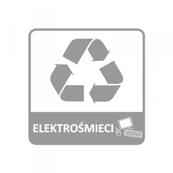 ETY2-9 - Etykieta do segregacji &quot;ELEKTROŚMIECI&quot; NEW
