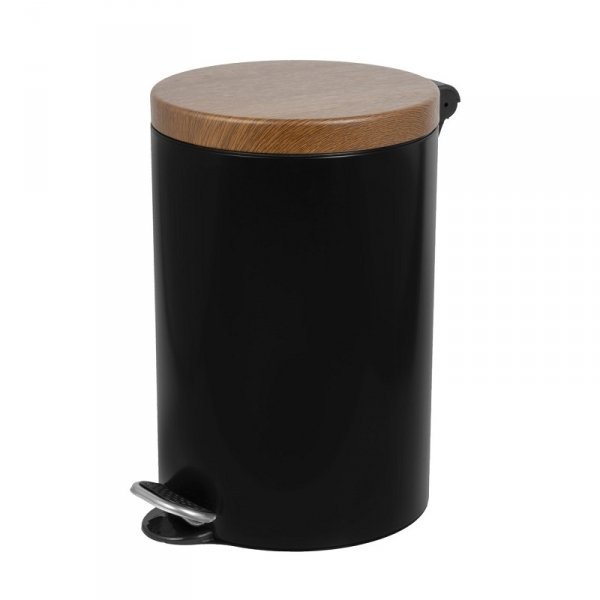 Kosz na śmieci 20L FREEDOM FRESH SOFT Sherwood czarny ( z wolno opadającą pokrywą )