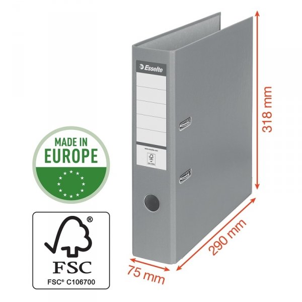 Segregator ESSELTE A4/75 ekonomiczny PP fioletowy      