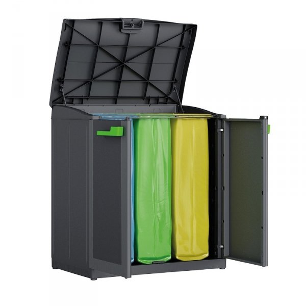 Szafka do segregacji śmieci 3x120 litrów KIS
