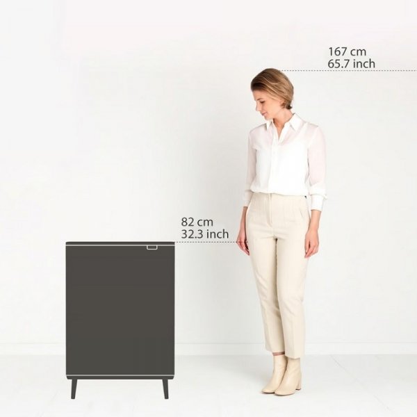 Kosz TOUCH BIN HI BO 60L Matt Black