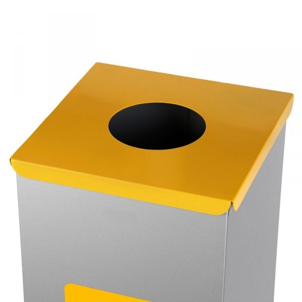 Kosz do segregacji odpadów EKO SQUARE 60L plastik i metal
