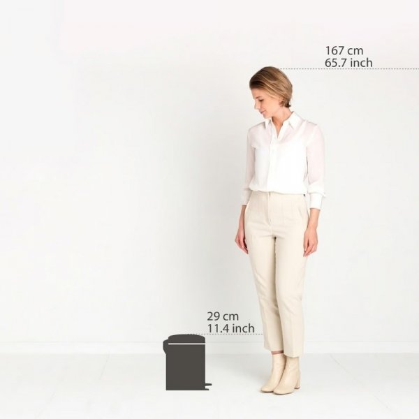 Kosz Pedałowy NEWICON 5L White 