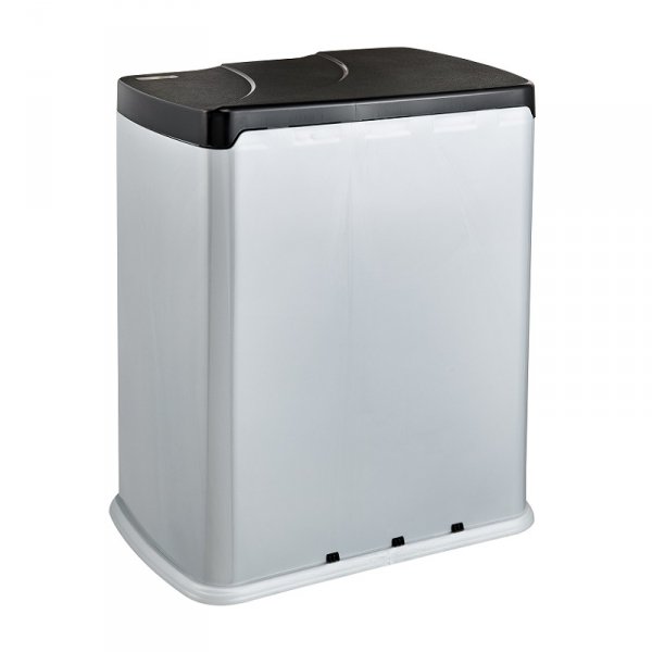 Kosz do segregacji GUNNAR Duo 7+15l srebrny