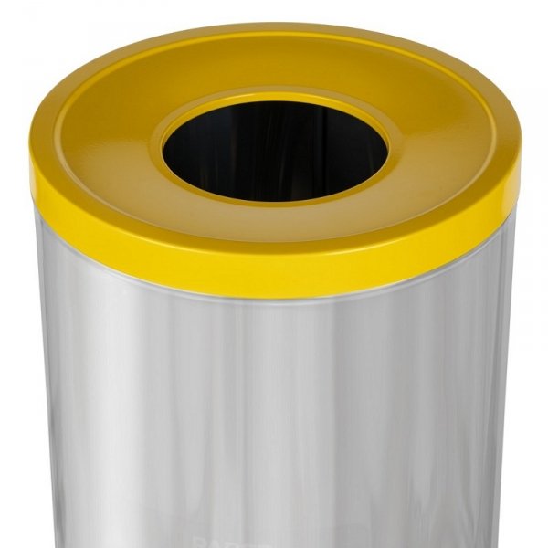 Kosz do segregacji odpadów EKO PRESTIGE 45L plastik i metal ( Stal połysk )