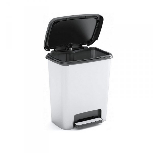 Kosz na śmieci COMPATTA 25L srebrny KIS