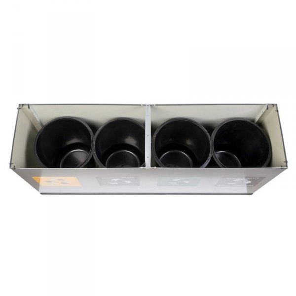 Stacja do segregacji EKO STATION mini 4 strumienie black&amp;white ( 4x12l )