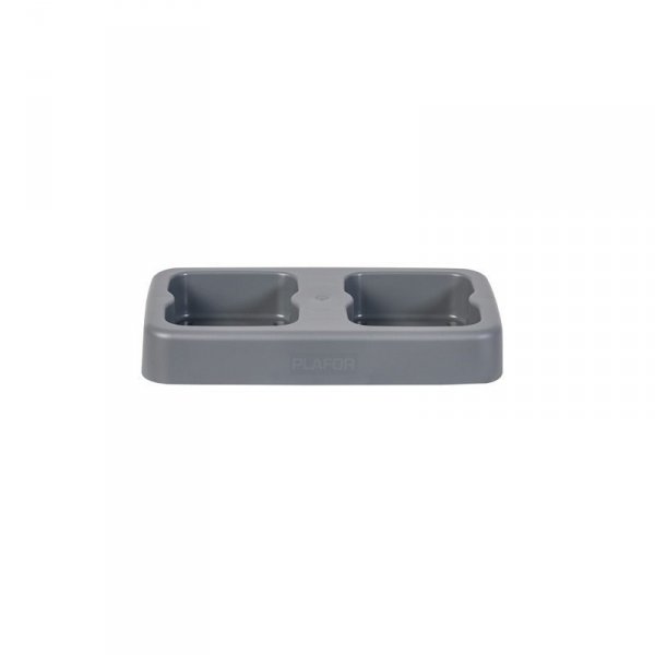 Kosz FLAP BIN 20L szary / pokrywa żółta / plastik metal