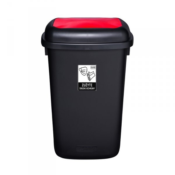 707-03 - Kosz do segregacji QUATRO 90L &quot;ZUŻYTE ŚRODKI OCHRONY&quot;