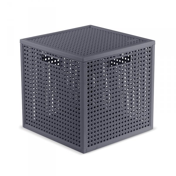 kod 264005 - Koszyk KAYA 19L z pokrywą – kosz do przechowywania, organizer granatowy