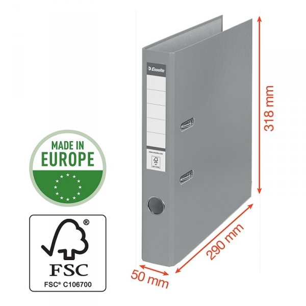 Segregator ESSELTE A4/50 ekonomiczny PP szary