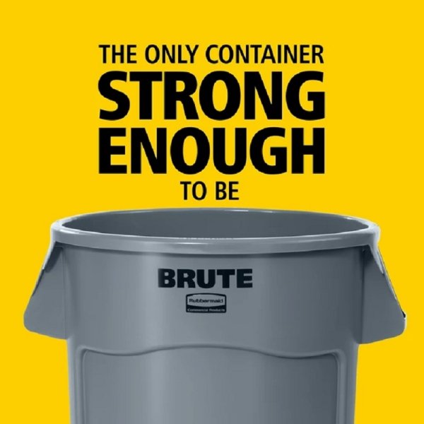 Kontener BRUTE®  37,9L 2610-00 White okrągły z kanałami