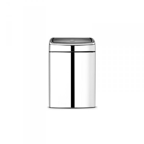 Kosz TOUCH BIN 10L prostokątny Brilliant Steel