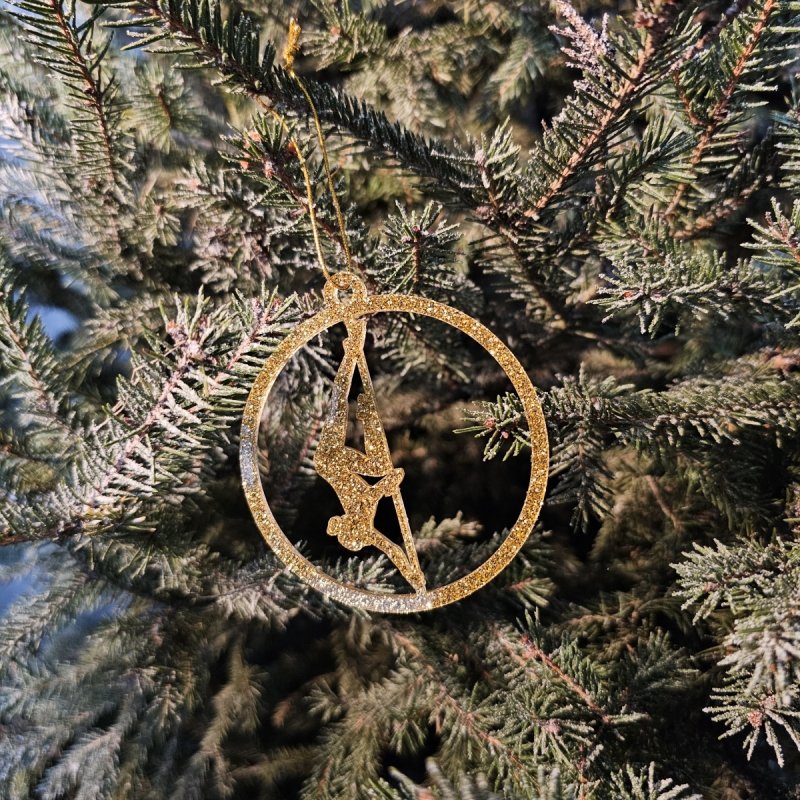 Amira Perun Gold Glitter Poledance Ornament adds a touch of luxury to holiday decor