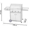 Grill gazowy stacjonarny MERIDIAN 3 ze stali nierdzewnej