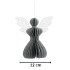 Aniołek papierowy składany 12cm – stylowa szarość