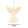 Aniołek papierowy składany 12cm – klasyczna biel