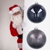 Ekskluzywna Bombka Choinkowa od Kamai Christmas Decoration® - Kolor Antracyt, Komplet 4 Sztuk