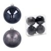 Ekskluzywna Bombka Choinkowa od Kamai Christmas Decoration® - Kolor Antracyt, Komplet 4 Sztuk