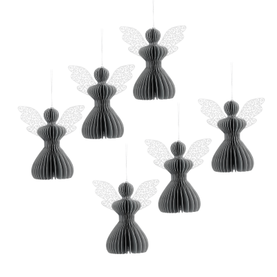 Aniołek papierowy składany 12cm – stylowa szarość
