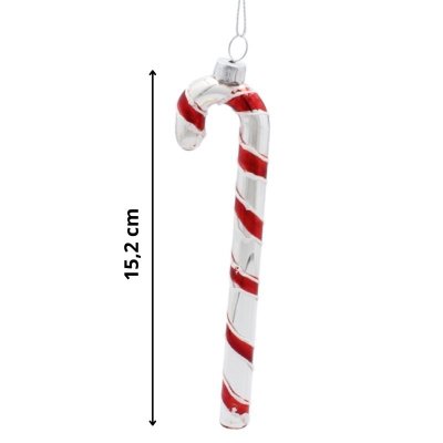 Eleganckie Ozdoby Świąteczne &quot;Laseczka Cukrowa&quot; z Szkła od Kamai Christmas Decoration®