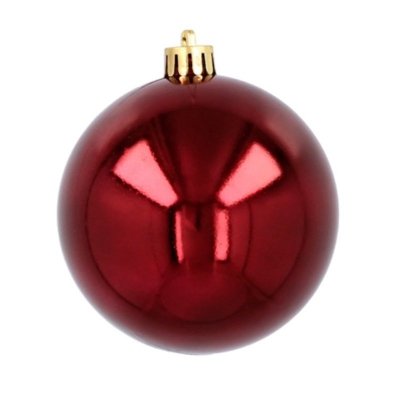 Ekskluzywna Bombka Choinkowa od Kamai Christmas Decoration® - Kolor Burgund, Komplet 4 Sztuk