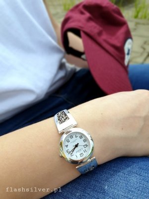 zegarek ze srebra oksydowany 