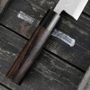 Hideo Kitaoka Shirogami Satin Damascus Nóż Miroshi Deba 21cm