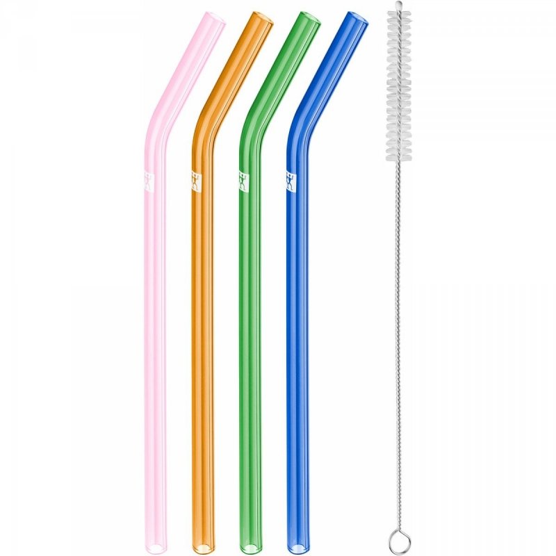 Zestaw 4 Słomek Zakrzywionych Kolorowe Sorrento Zwilling