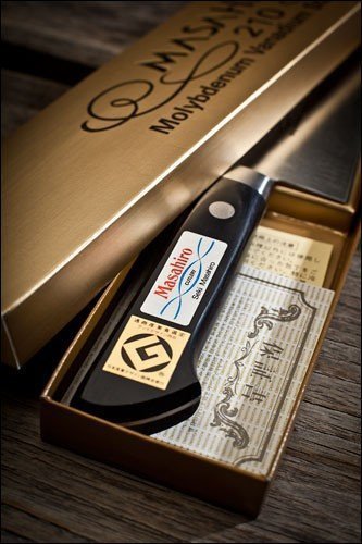 Nóż Masahiro BWH Chef 21 cm black pakkawood MBS-26 lekki