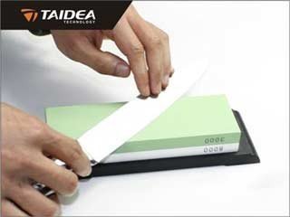 Ostrzałka kamienna Taidea TG6830 - Dwustronna gradacja 3000/8000, do noży kuchennych i tasaków, korund - 27 mm - Taidea