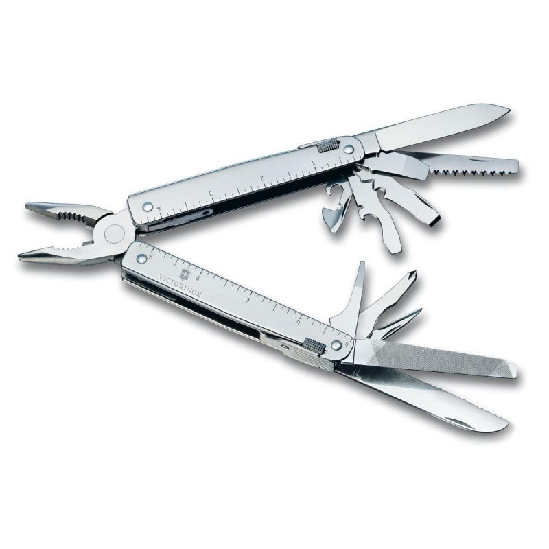 Victorinox SwissTool Klasyczny 3.0323.N - Multitool ze śrubokrętami, 26 funkcji, stal nierdzewna, do majsterkowania i survivalu - 115 mm - Victorinox