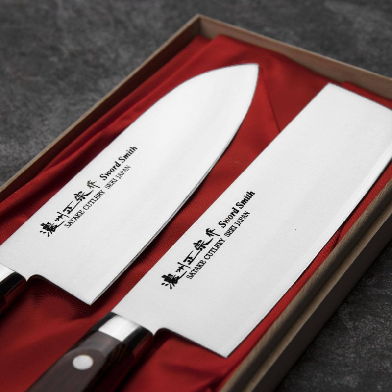 ST Unique Shirogami zest Santoku +Nakiri