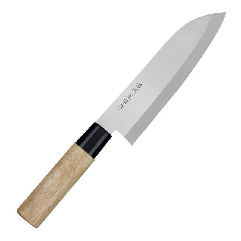 Satake Megumi Nóż Santoku 17cm 420J2 Drewno Uniwersalny