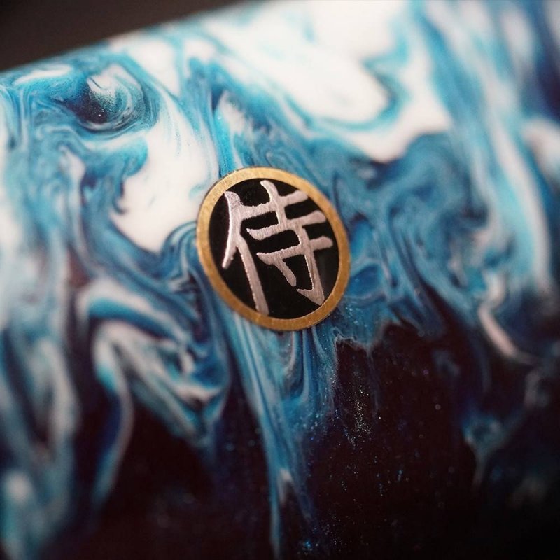 Nóż Dellinger RESIN FUTURE Santoku 170 mm [K-H189] Blue