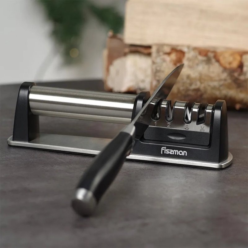 Fissman Trzystopniowa Ostrzałka do Noży 23x6x6 Cm do Noży Kuchennych, Wielo
