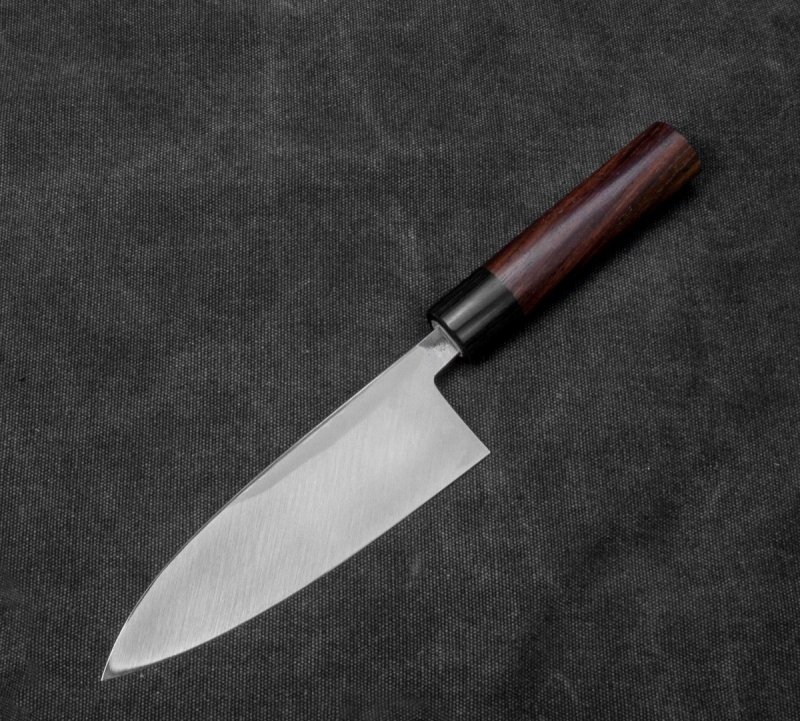 Hideo Kitaoka Shirogami Satin Nóż Deba 16,5cm