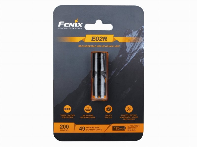 Latarka diodowa Fenix E02R czarna