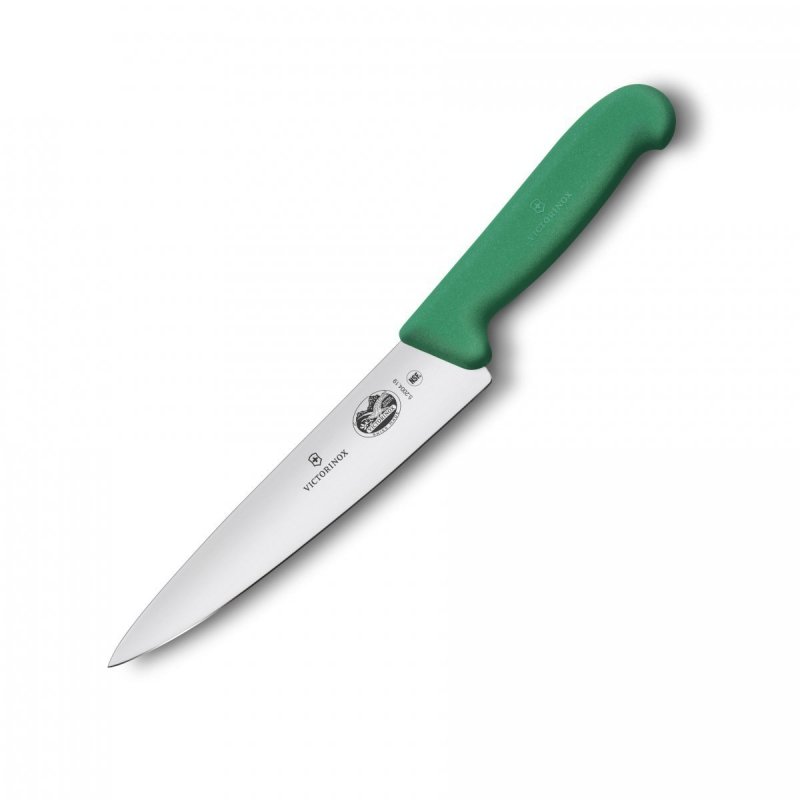 Nóż kuchenny Victorinox Fibrox - Antypoślizgowa rękojeść, trwałe ostrze ze stali kutej, do precyzyjnego porcjowania mięsa - 15 cm - 5.2004.15