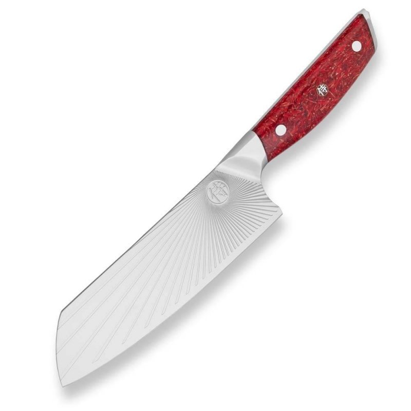 Nóż Dellinger SANDVIK NOTHERN SUN Santoku 185 mm [K-H204] Red