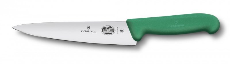 Nóż kuchenny Victorinox Fibrox - Antypoślizgowa rękojeść, trwałe ostrze ze stali kutej, do precyzyjnego porcjowania mięsa - 15 cm - 5.2004.15