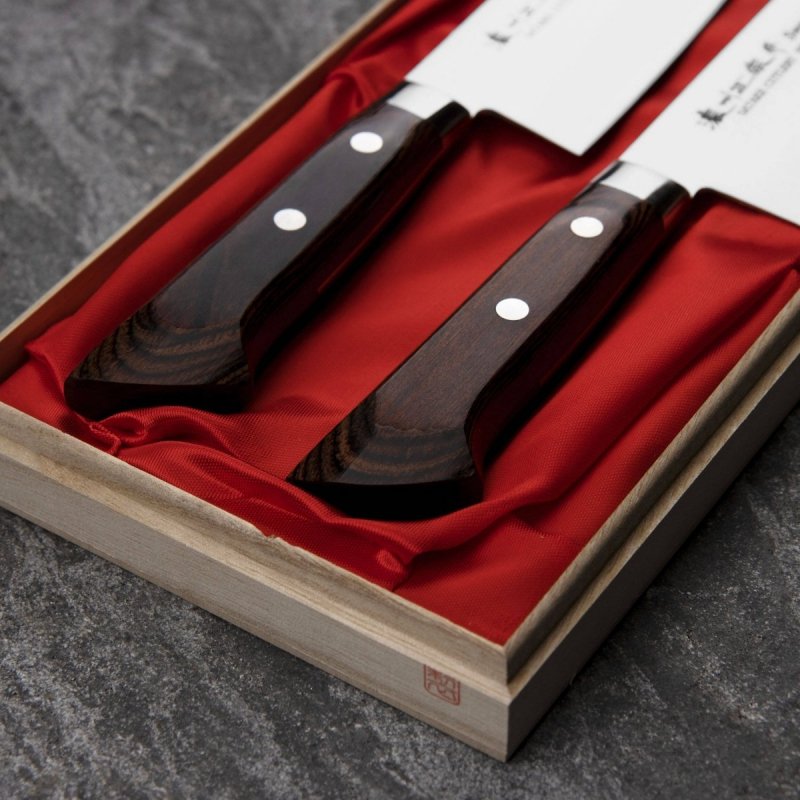 ST Unique Shirogami zest Santoku +Nakiri