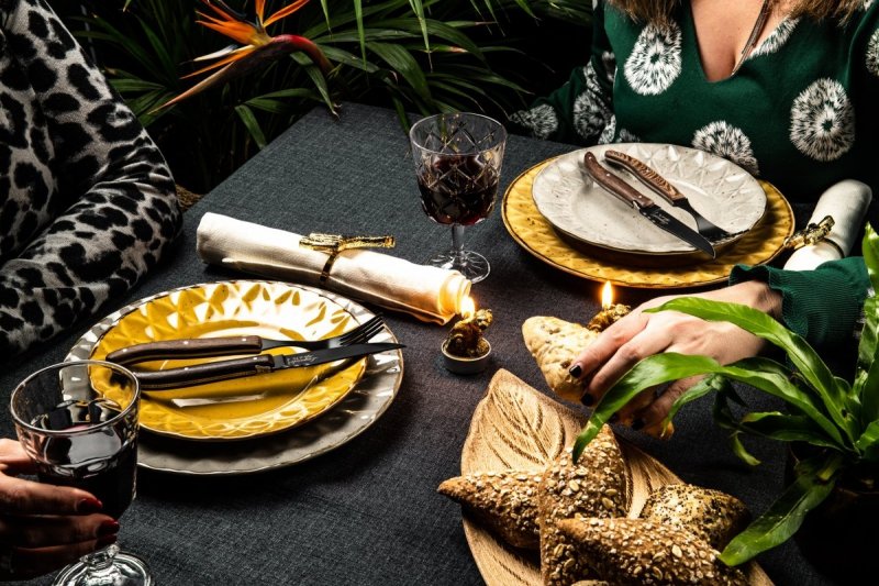 Noże Laguiole do steków Luxury Line  Wenge 6 szt. Eleganckie pudełko na prezent