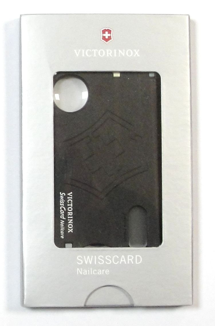 SwissCard Victorinox Nailcare - 13 funkcji, szklany pilniczek, nożyczki, śrubokręty, kompaktowy multitool do codziennego użytku - 82 mm - Victorinox