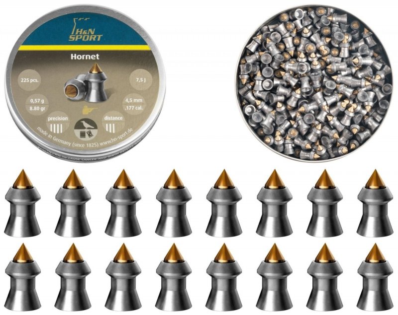 Śrut diabolo H&amp;N Hornet 4,5 mm 225 szt.