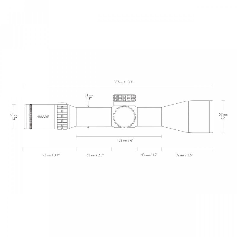 Luneta celownicza Hawke Frontier 34 3-18x50 SF IR MOA Pro Ext.