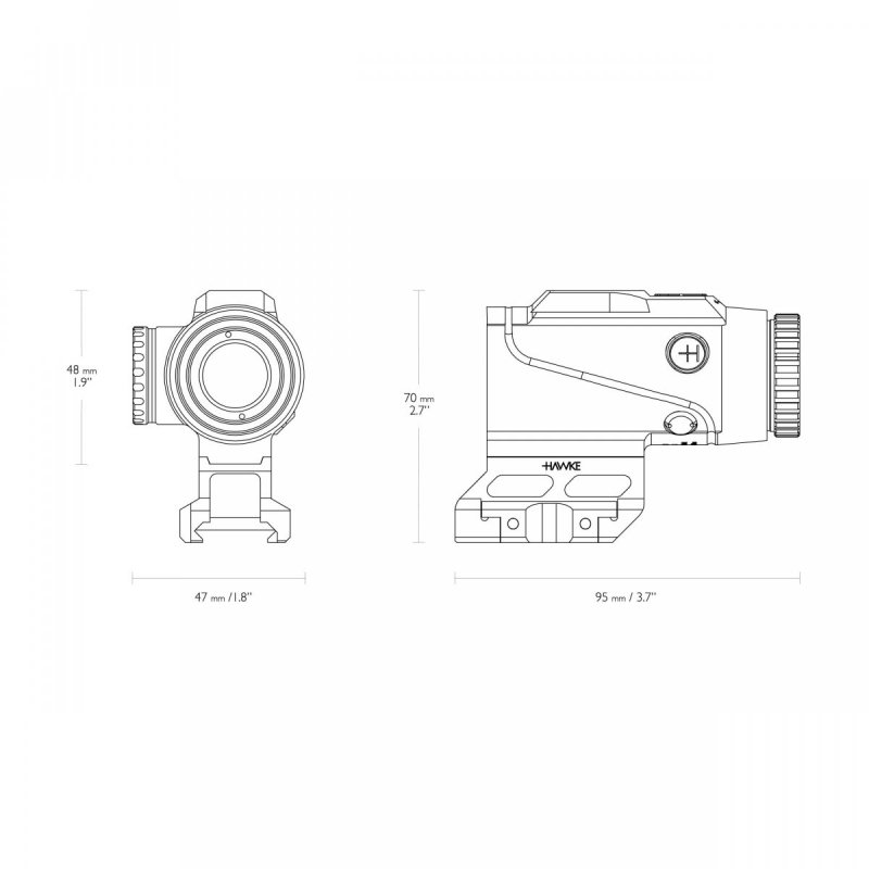Celownik pryzmatyczny Hawke Prism Sight 4x24 5,56 BDC Dot